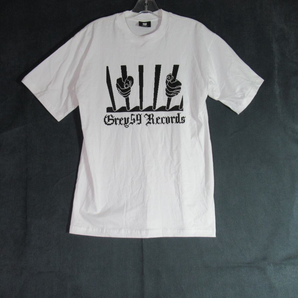 $uicideBoy$ G59 Records T Shirt Size Small Cyber Bars Grey Five Nine White Tee